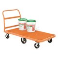 Global Industrial Depot Platform Truck, 6 Wheel, Steel Grating Deck, 60 x 30, 3200 Lb. Capacity 241871